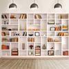 12x8ft White Bookshelf Backdrop Library Books Shelves Modern Office Bookcase Photography Background Home Office Meeting Video Conference Decoration Banner Study Students Portrait Photo Props view 1
