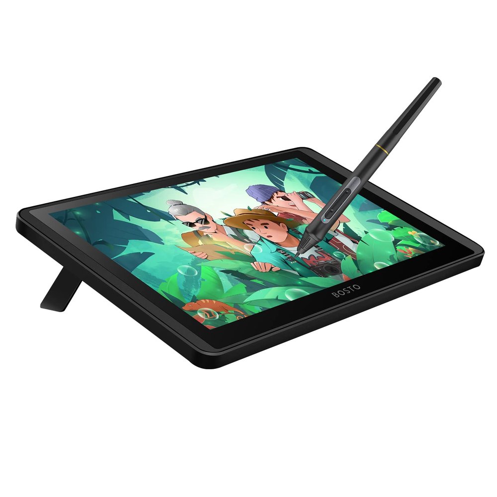 SHUAIGUO 12HD-A H-IPS LCD Graphics Drawing Tablet Monitor 11.6 Inch Size 1366x768 Display 8192 Pressure Level Passive Technology with Tilt Function Support Windows MacOS USB-Powered Low Consumption
