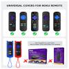 3Pcs Cover for Roku Remote with Cat Ears Design, Silicone Skin Case Compatible with Hisense/TCL Roku TV, Steaming Stick/Express, Universal Replacement Controller. Glow in The Dark Green/Blue/Red view 2