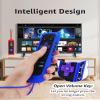 3Pcs Cover for Roku Remote with Cat Ears Design, Silicone Skin Case Compatible with Hisense/TCL Roku TV, Steaming Stick/Express, Universal Replacement Controller. Glow in The Dark Green/Blue/Red view 3