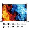 20x10ft Ice and Fire Backdrop Blue Water Red Flame Abstract Mix Artistic Photography Background Smoke Raging Fire Black Decor Wallpaper Banner Women Men Birthday Party Photo Studio Props view 4