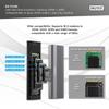 DIGITUS M.2 External Enclosure - USB 3.1 Gen2 Type-C - up to 10 Gbit/s - Supports SATA SSD and NVMe up to 8 TB - for SSD 2230/2242/2260/2280 - Without Tools - Aluminium Housing - Grey view 3