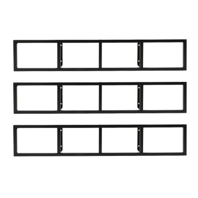LGRFUXIN Black,Wall Mount 34 Inch Media Storage Rack, 3Pcs DVD Shelves Wall Mount Media Storage Rack DVD CD Organizer Metal Shelf and Video Game Organizer