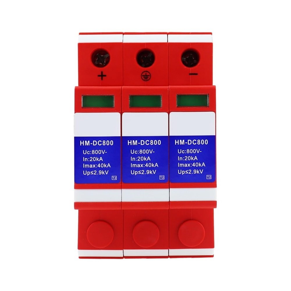DEBLAN 800V DC Power Supply Lightning Arrester 3P 40KA Photovoltaic Surge Protector Arrester H-M-DC800