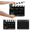 Acrylic Film Clapper Board,11.8x9.8in Clapperboard Director Movie Clappers Film and Television Photography Prop (White Striped Blackboard (PAV1BBE)) view 4