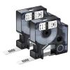NineLeaf 2 PK Compatible for Dymo D1 43613 S0720780 Label Tape 6mm 1/4 Inch Black on White Refill Tape for LabelManager 160 280 360D PnP 500TS LabelWriter 450 Duo COLORPOP Label Maker view 1