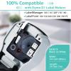 NineLeaf 2 PK Compatible for Dymo D1 43613 S0720780 Label Tape 6mm 1/4 Inch Black on White Refill Tape for LabelManager 160 280 360D PnP 500TS LabelWriter 450 Duo COLORPOP Label Maker view 2
