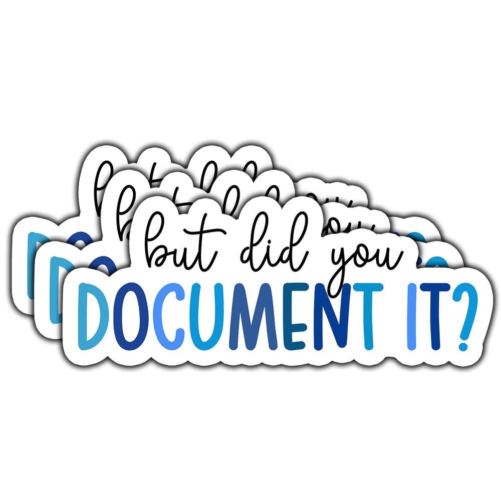 (3Pcs) But Did You Document It Sticker Funny Waterproof Vinyl Sticker Decals for Books Laptops Phone Water Bottles Tumbler Cup Kindle 3 Inches