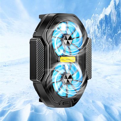 3IN-1 Phone Cooler/Holders/Wireless Charging Stand Cell Phone Radiator Turbo Cool Technology, Prevents Cell Phone Overheating, for Tiktoks Live Streaming, Outdoor Vlog, Video Calls, Mobile Gaming