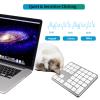 LOONASA Bluetooth & 2.4G Number Pad, Rechargeable Wireless Numeric Keypad, Slim Silent 35-Keys External Numpad USB Keyboard Compatible for MacBook, iPad, iPhone, iOS, Laptop, Windows, Android, PC view 3