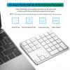 LOONASA Bluetooth & 2.4G Number Pad, Rechargeable Wireless Numeric Keypad, Slim Silent 35-Keys External Numpad USB Keyboard Compatible for MacBook, iPad, iPhone, iOS, Laptop, Windows, Android, PC view 4