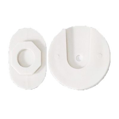 WOOXGEHM Power Strip Holder, Lightweight, Self Adhesive Plastic Socket Fixer, Wall Mounted Round Power Strip Holder for Bedroom Living Room Office