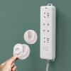 WOOXGEHM Power Strip Holder, Lightweight, Self Adhesive Plastic Socket Fixer, Wall Mounted Round Power Strip Holder for Bedroom Living Room Office view 2