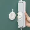 WOOXGEHM Power Strip Holder, Lightweight, Self Adhesive Plastic Socket Fixer, Wall Mounted Round Power Strip Holder for Bedroom Living Room Office view 4