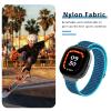 3-Pack Nylon Bands Compatible with Google Fitbit Ace LTE (2024), Breathable Sport Replacement Straps Soft Adjustable Solo Loop Nylon Wristband for Fitbit Ace LTE (Black/Grass Green/Sea Blue) view 4