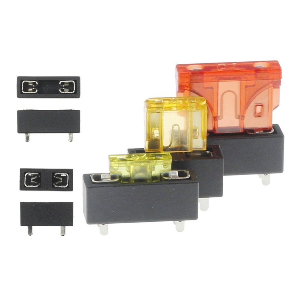20PCS PCB Panel Mount Insurance Blocks Safety Terminals Micro Mini Medium Small Universal Car Fuse Holder.(Standard,50A)