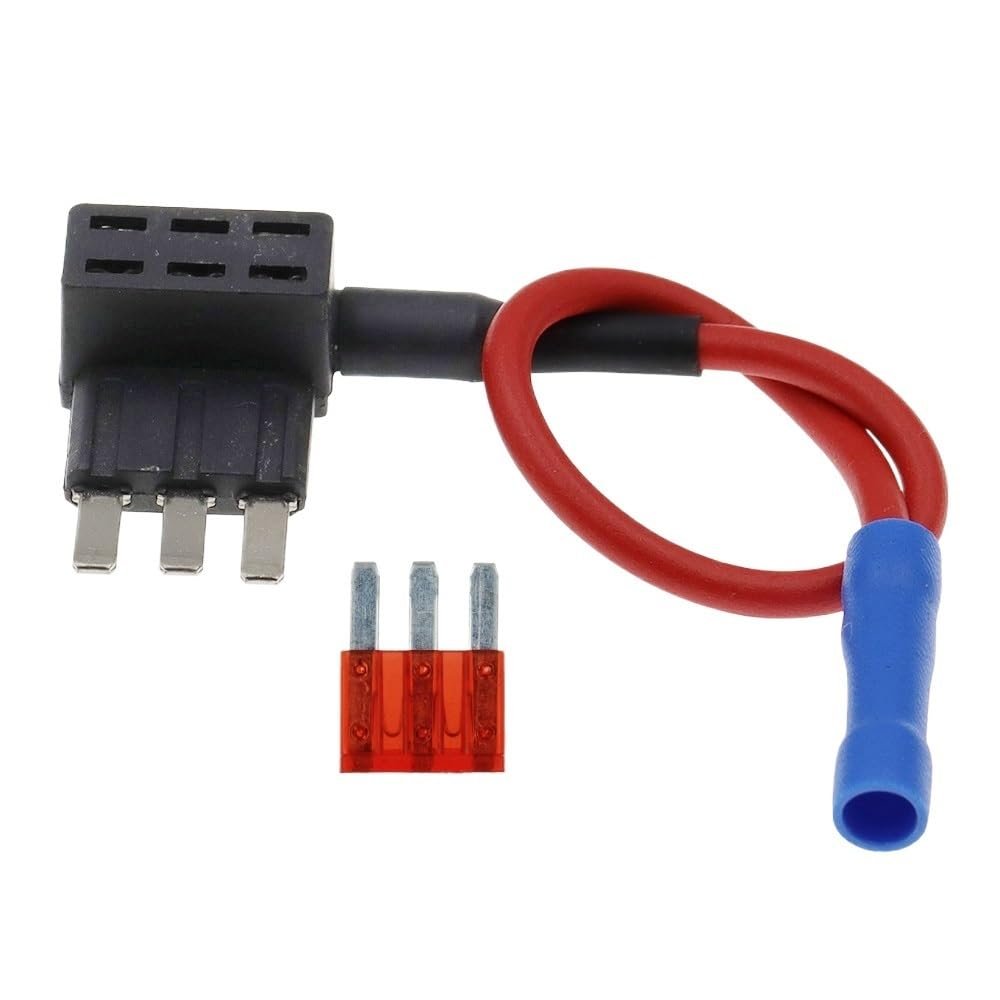 100PCS 12V MINI Small Medium Size Car Fuse Holder Add-a-Circuit TAP Adapter with 10A Micro Mini Standard ATM Blade Fuse(Micro 3,50A)
