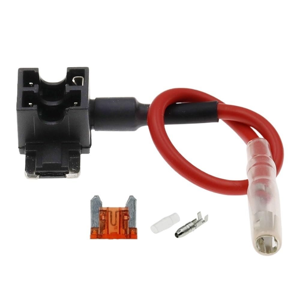 100PCS 12V MINI Small Medium Size Car Fuse Holder Add-a-Circuit TAP Adapter with 10A Micro Mini Standard ATM Blade Fuse(T Micro,35A)