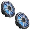 HERTZ 2 Pair HMX 6.5 S-LD-G 6 1/2" Gray Grill Coaxial Marine Speakers with RGB LEDs and HM-RGB-1-BK Marine RGB LED Controller with RF Remote Control view 3