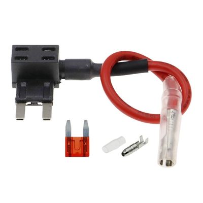 100PCS 12V MINI Small Medium Size Car Fuse Holder Add-a-Circuit TAP Adapter with 10A Micro Mini Standard ATM Blade Fuse(T Mini,1A)