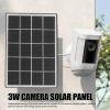 Solar Panel for Security Camera, Monocrystalline Silicon Camera Solar Panel 3W 5V Type C Solar Panel for Fans, Cell Phones, Lights, Solar Water Pumps (Black) view 2