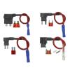 100PCS 12V MINI Small Medium Size Car Fuse Holder Add-a-Circuit TAP Adapter with 10A Micro Mini Standard ATM Blade Fuse(T Micro 2,2A) view 2