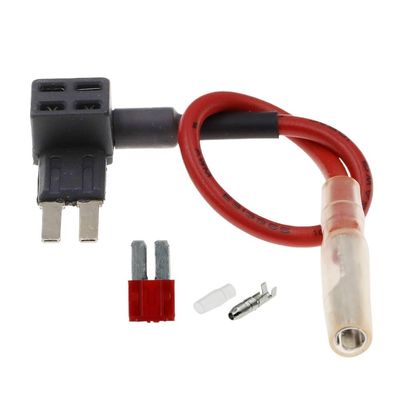 100PCS 12V MINI Small Medium Size Car Fuse Holder Add-a-Circuit TAP Adapter with 10A Micro Mini Standard ATM Blade Fuse(T Micro 2,15A)