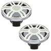 HERTZ HMX 8 S-LD-SW 8" White/Silver Grill Coaxial Marine Speakers with RGB LEDs and HM-RGB-1-BK Marine RGB LED Controller with RF Remote Control view 3