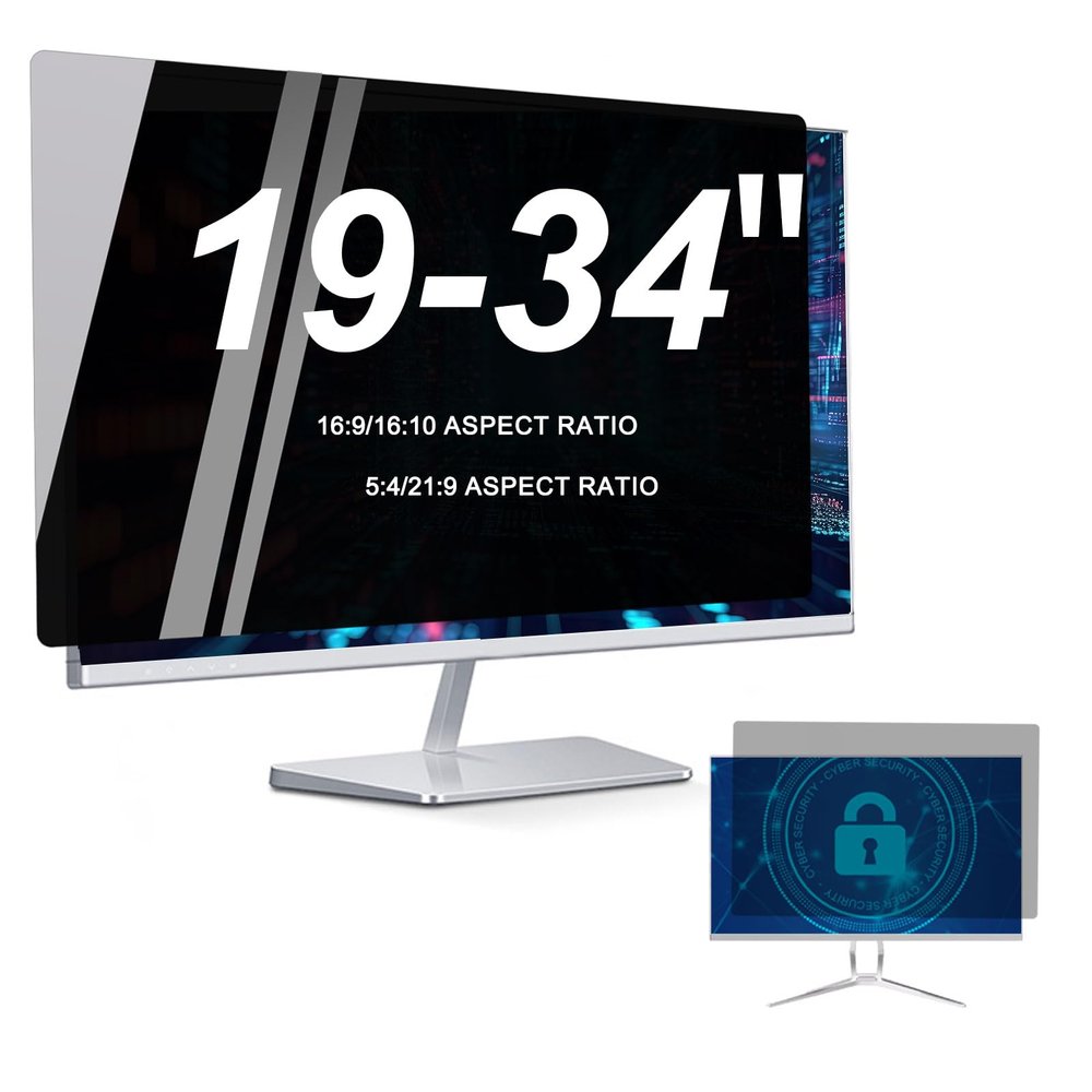TYLGDSGS 19-34" Computer Privacy Screen. Anti Blue Light/Scratching/Anti Glare/Anti Blue Light Protection.Removable Screen Protector Privacy Screen Filter.Block Blue Light to Protect Your Eyes.,23.8"