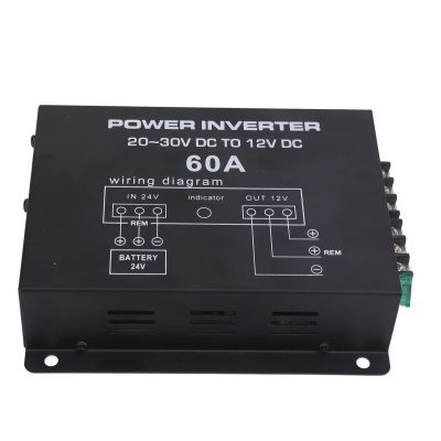DC 24V 12V Step Down Converter Voltage Reducer Temperature Control Cars Trucks RVS SUVs Buses (60A)