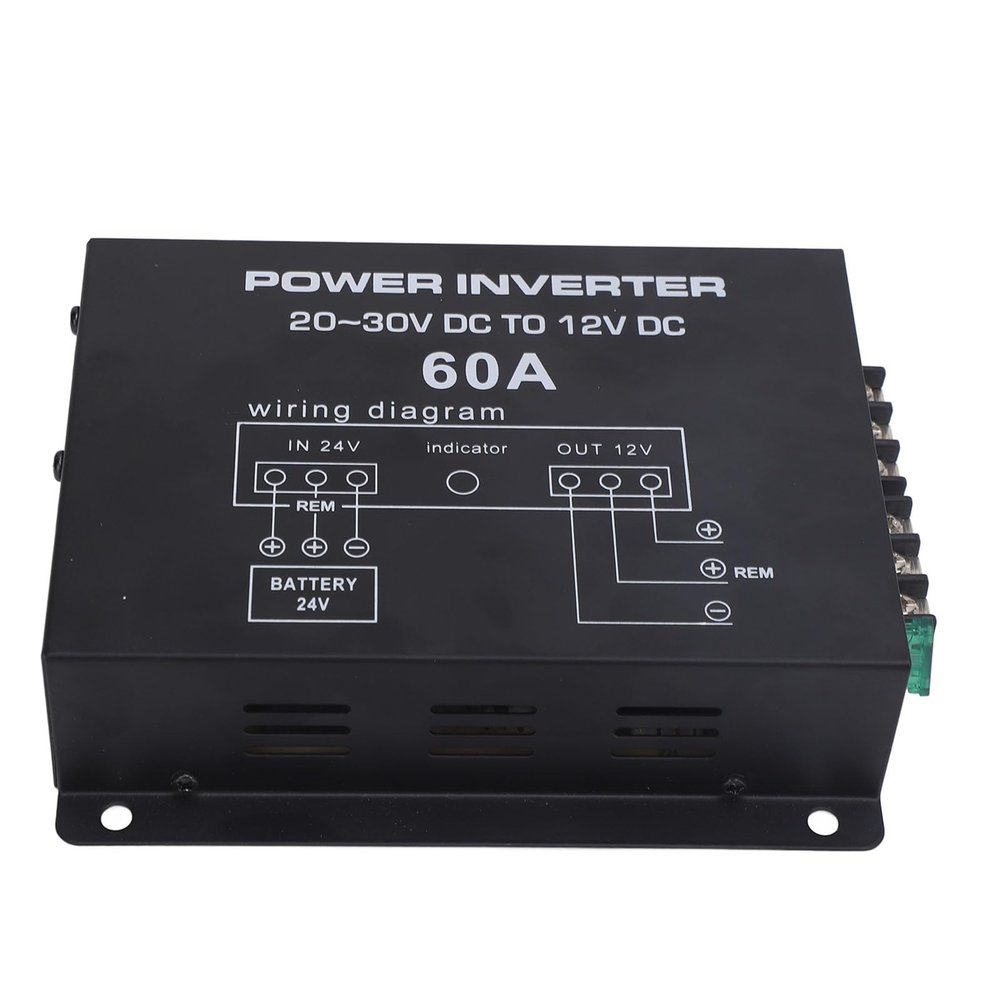 DC 24V 12V Step Down Converter Voltage Reducer Temperature Control Cars Trucks RVS SUVs Buses (60A)