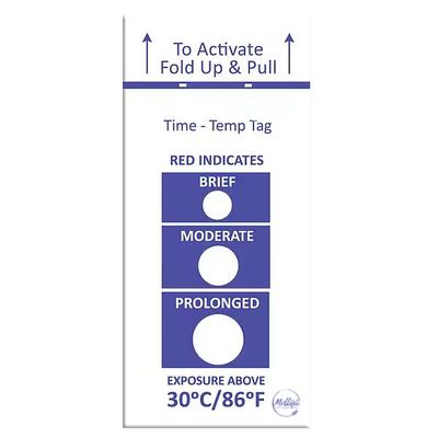 Temperature Indicator Label, Heat, PK100, Mfr: WM 37/99-A