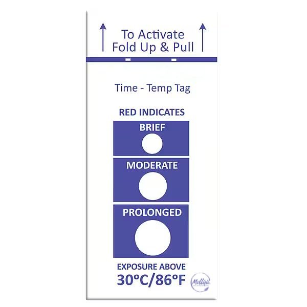 Temperature Indicator Label, Heat, PK100, Mfr: WM 37/99-A