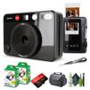 Leica Sofort 2 Hybrid Instant Photo Film and Digital Camera (Black) (19190) with LCD Display Bundle with Fujifilm Instant Film 40 Sheets + 128 GB Memory Card + Bag + Cleaning Kit view 1