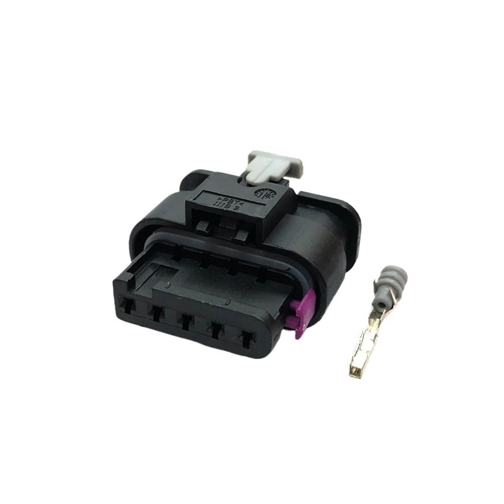 DLAHPJPT Automotive Electrical connectors 1 Set 5 Pin Wa/*TER/*Proof Electrical Pl/*UG 1.2 MM Wire Harness Cable Connector Socket for Cars 4F0973705 1-1718806-1 DJ7053WA-1.2-21 4F0 973 705(5 Sets)