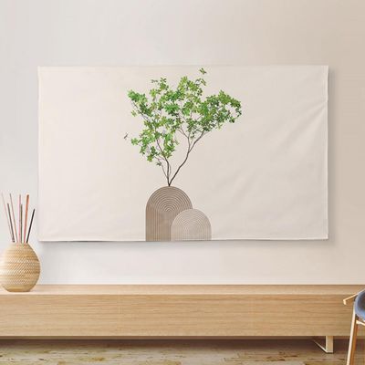 Simple Cream Style TV Cover,32-75in Indoor TV Dust Cover for LCD/LED Protective Cover Display Protective Case Dustproof TV Screen Protector(Size:42-43in(100x58cm),Color:C)
