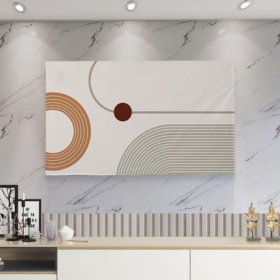 32-75 Inches TV Cover, Painting Pattern Television Cover Cloth Modern Art Wall-Mounted Dustproof TV Screen Protector Dust Proof Cover(Size:37-38in(92x58cm),Color:B)