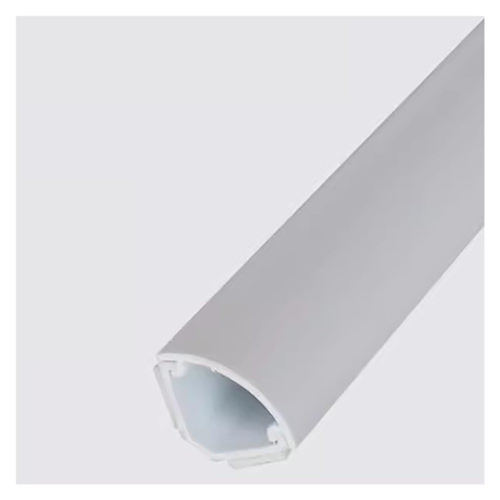 Corner Cord Cover, Self-Adhesive PVC Cable Floor Strip Cord Protector, Surface Mounted Wire Channels, Wire Hider for Home Office(White,NO.2)