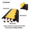 Yqyc 3 Large Channel Rubber Cable Ramp Cable Protector Ramps, 15000 Lbs Load Capacity Heavy Duty Traffic Speed Bump, 35.4x12.8x2.5in, Cable Concealer for Outdoor & Indoor Use view 2