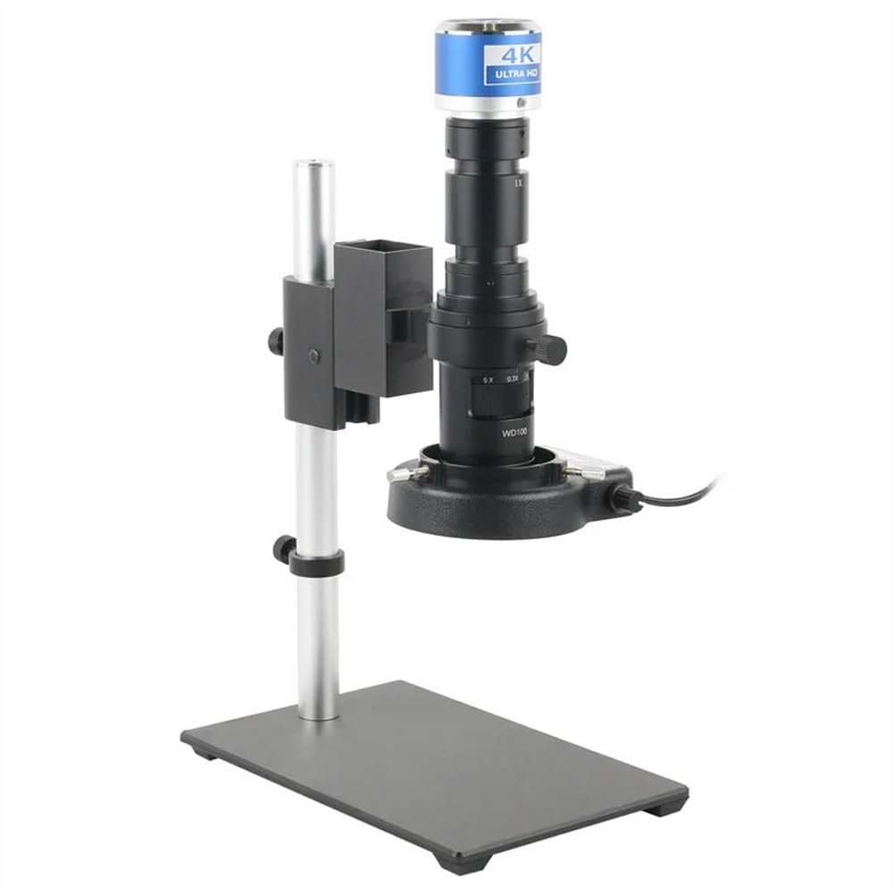 ZTBH Microscope Accessories Kit IMX377 24MP 4K UHD Digital Industrial Video HDMI Microscope Camera C Mount Lens for PCB Soldering Phone Repair PCB Inspection(500X)