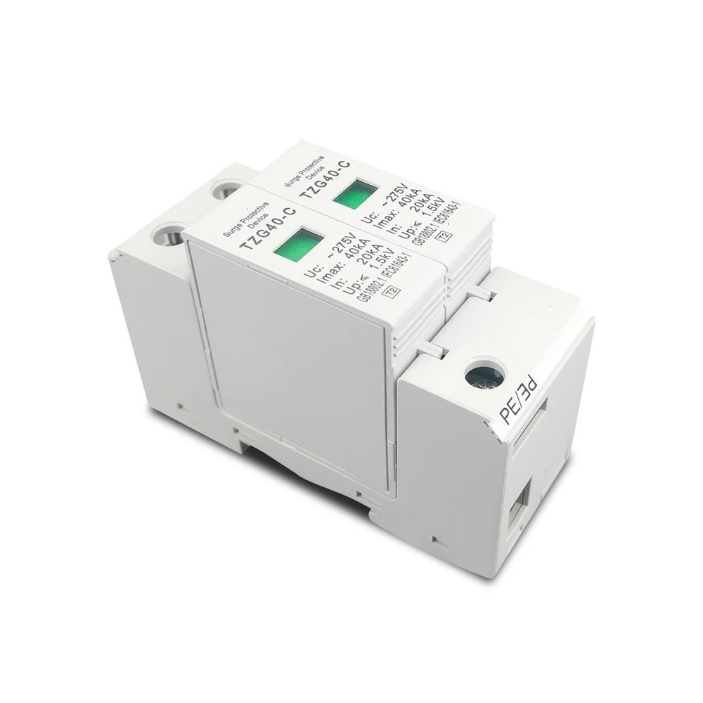 AC Surge Protector Protection AC SPD 1P+N 20KA~40KA C ~385VAC House Surge Protector Protection Protective Low-Voltage Arrester Device(420V,30-60KA)