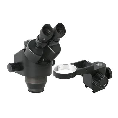 ZTBH Microscope Accessories Kit 7X-45X Simul-Focus Parfocal Continuous Zoom Trinocular Stereo Microscope Head and 25mm Holder(Black)