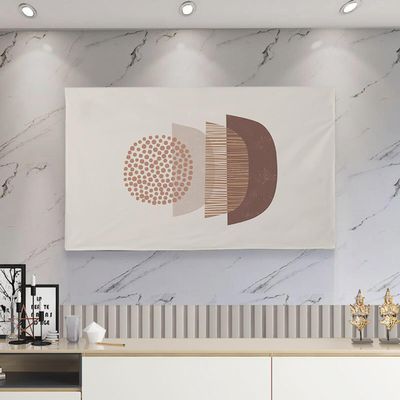 32-75 Inches TV Cover, Painting Pattern Television Cover Cloth Modern Art Wall-Mounted Dustproof TV Screen Protector Dust Proof Cover(Size:42-43in(100x58cm),Color:C)