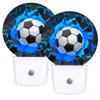 LLCXCSI Plug-in Led Night Light with Auto Dusk to Dawn Sensor for Boys Girls Room Decor, 3D Blue Soccer Ball Wall Lamp Nightlights for Hallway,Bedroom, Kids Room, Kitchen, Stairway, (0.5W, 2 Pack) view 1