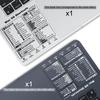 2 Pack Mac OS Shortcuts Sticker | Mac Keyboard Stickers for Mac OS | MacBook Shortcut Stickers for 13-16" Air and Pro (Clear Black+Clear White) view 2
