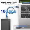10Gbps USB C Hard Drive External Cable, 1.5 FT Short Micro B to USB C Cord, USBC Hard Drive Cable USBC for WD Toshiba Westgate Seagate, SSD, Galaxy S4-S6/S25-21/Note3, Camera, MacBook Pro, iPhone 16 view 3