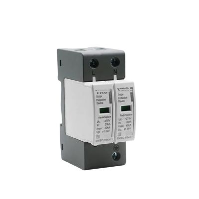 AC Surge Protector Protection AC SPD 2P 20-40KA 275V House Lightning Surge Protector Protective Low-Voltage Arrester Device OEM Factory YRSP-A2(10-20KA)
