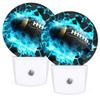 LLCXCSI Plug-in Led Night Light with Auto Dusk to Dawn Sensor for Boys Girls Room Decor, Football Wall Lamp Nightlights for Hallway,Bedroom, Kids Room, Kitchen, Stairway, (0.5W, 2 Pack) view 1