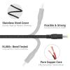 Chewproof Power Cable for Solar Panel Connector, 5.5x2.1 to 4.0x1.7 Male DC Plug, Compatible with Tactacam Reveal,Stealth Cam, Moultrie & Muddy Trail Cameras, 39in/1m Length view 3