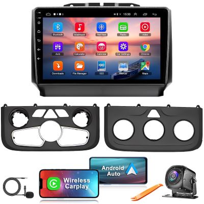 4G+64G Android 13 Car Radio for Dodge 2013-2018 RAM 1500/2500/3500(Manual & Auto AC), 9 Inch IPS Touch Screen Car Stereo with Carplay&Android Auto,GPS, WiFi, Bluetooth,FM,Rear View, DSP